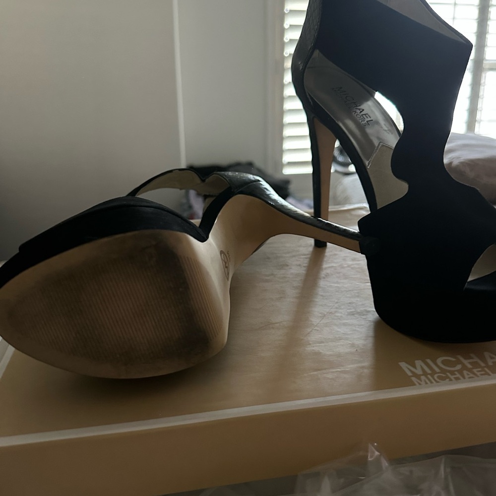 Michael Kors Black Suede Heels